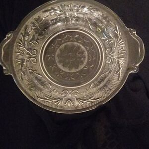Cut glass relish dish -